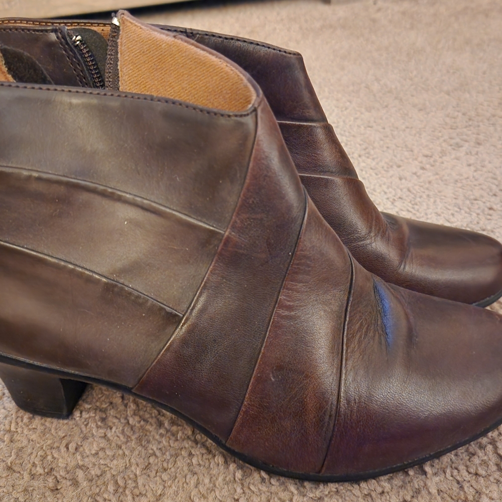 Earth Spirit Brown Ankle Booties with Classic Design